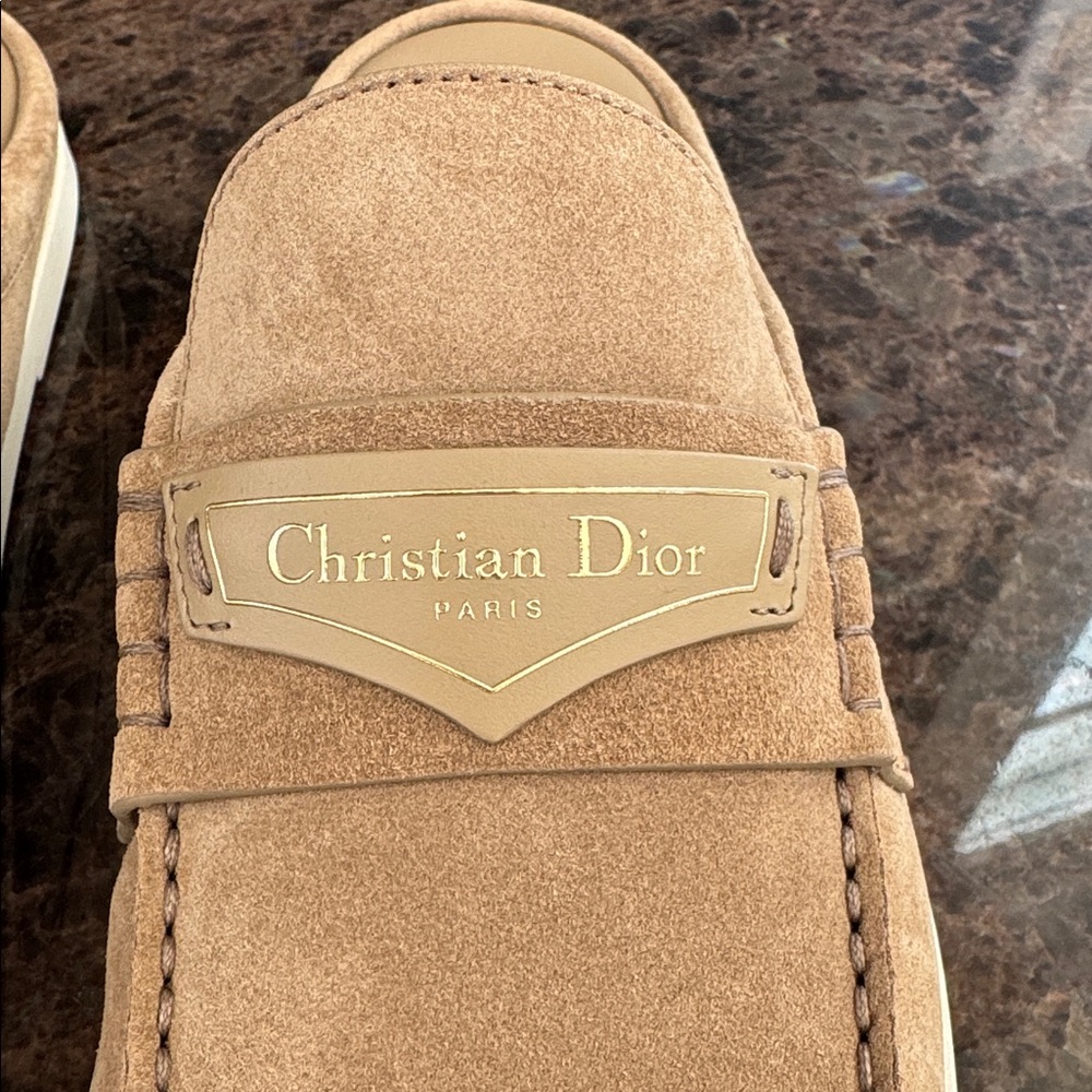 Christian Dior Dior boy slide mocassin loafer flats corde beige suede sz 40 - Picture 2 of 9